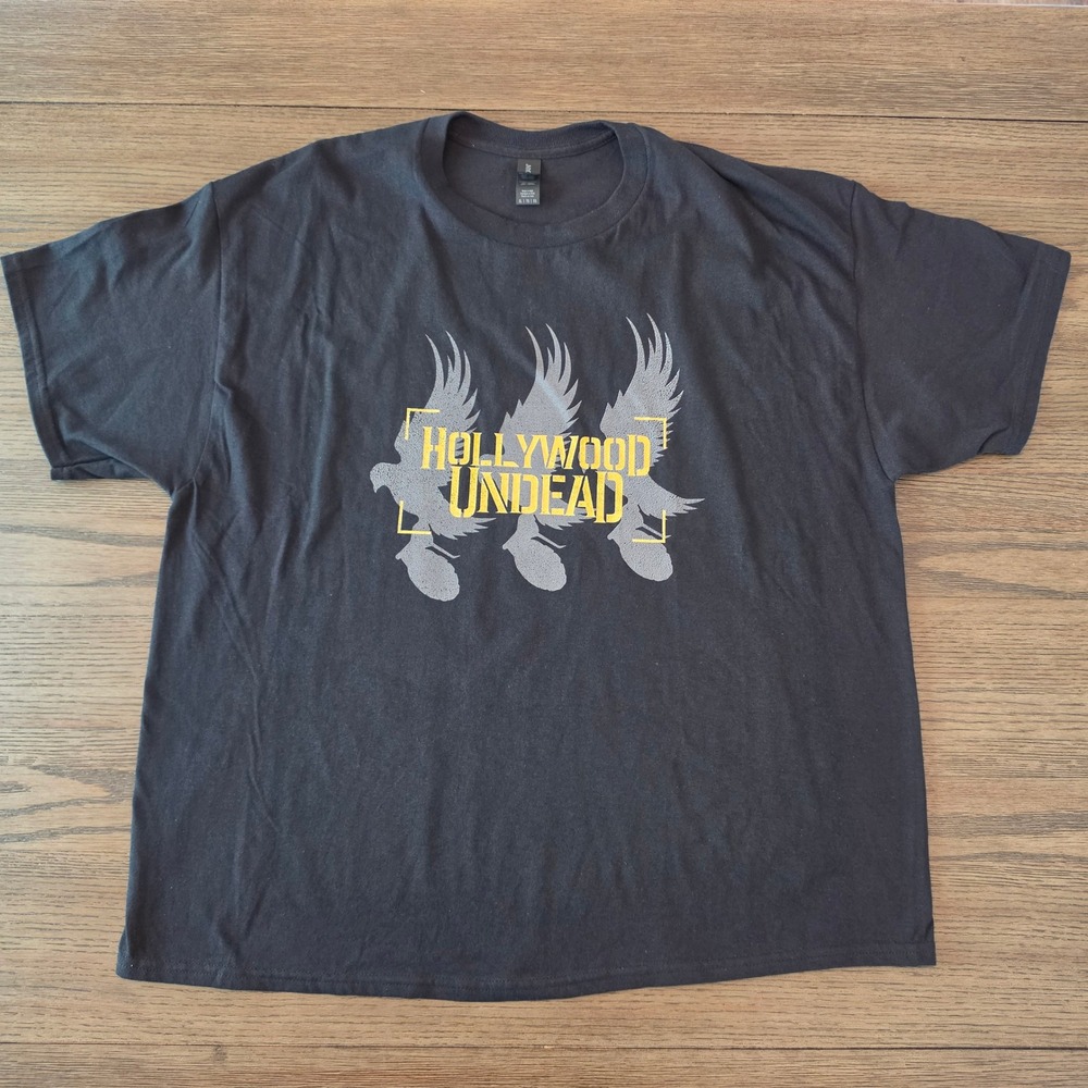 Hollywood Undead Band T-Shirt Black Graphic Tee Gildan Heavy Cotton XL NWOT
